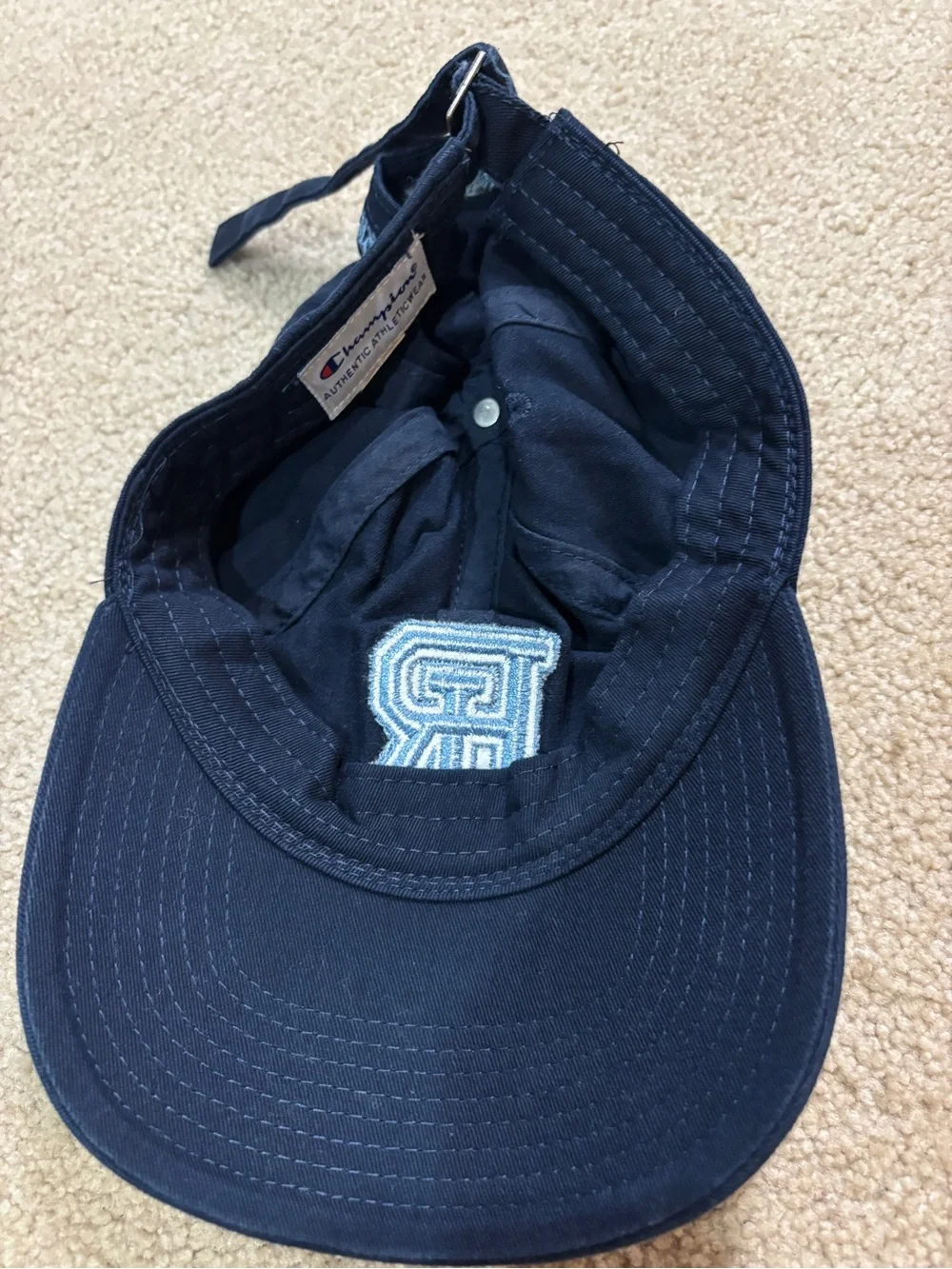 University of Rhode Island navy hat with embroidered RI